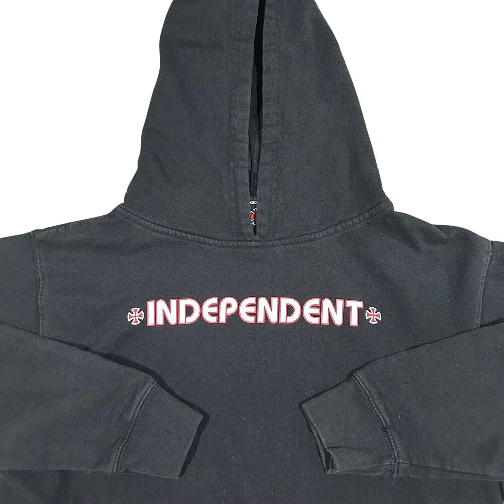 Y2K Independent Trucks Co Hoodie Youth Large Skateboarding Black Sweatshirt